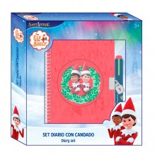 Diario con Candado y Bolígrafo Elf On The Shelf