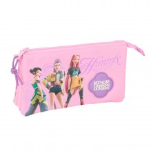 Estuche Triple Rosa K-Pop Demon Hunters