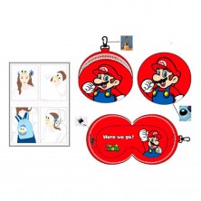 Cojín Viaje con Antifaz Mario Bros