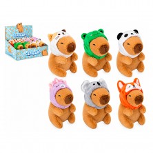 Mini Peluche Capybara con Gorro Surtido