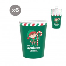 Pack 6 Vasos Papel Elfo