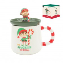 Taza con Tapa Figura Elfo