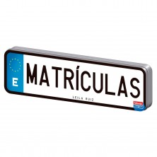 Juego Mesa Matrículas en Caja Metal