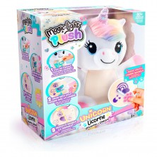 Peluche Unicornio para Pintar con Luz Mágica