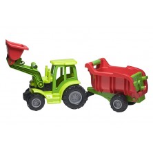 Tractor con Remolque y Pala
