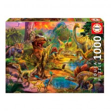 Puzzle 1000 pcs Tierra de Dinosaurios