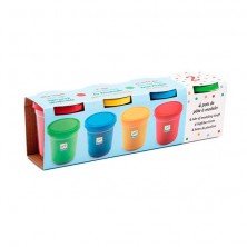 Djeco Set 4 Pots Plastilina Colors Bàsics