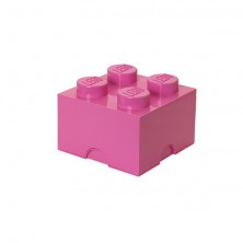 Lego caja almacenaje cuadrada rosa