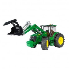 BRUDER TRACTOR JOHN DEERE 7R350 C/PALA