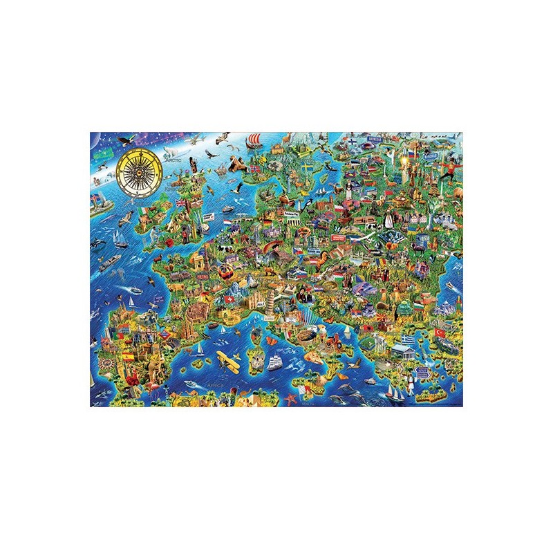 Puzzle 500 Piezas Mapa de Europa de Educa