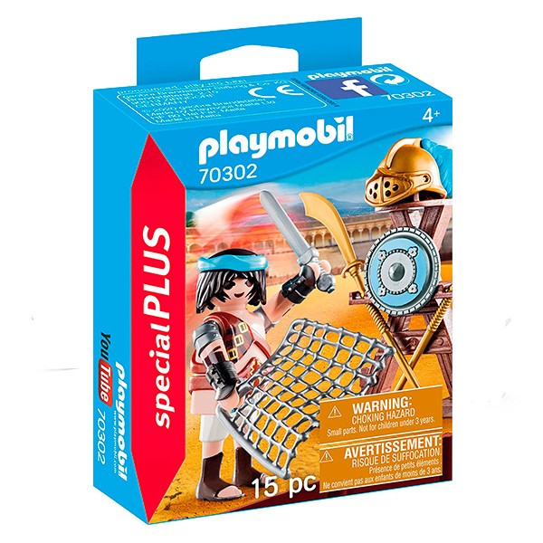 Playmobil Roma Figura Gladiador Romano con Armas Circo Sobres Sorpresa Coleccion 