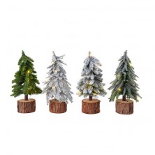 Mini Arbre Peu Tronc amb Llum 28 cm