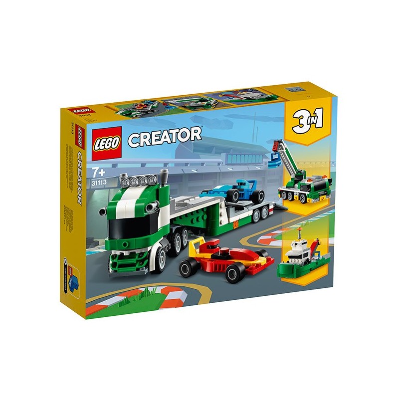 Descuidado arrendamiento Espíritu Lego Creator Camión Transporte Coches F1 31113