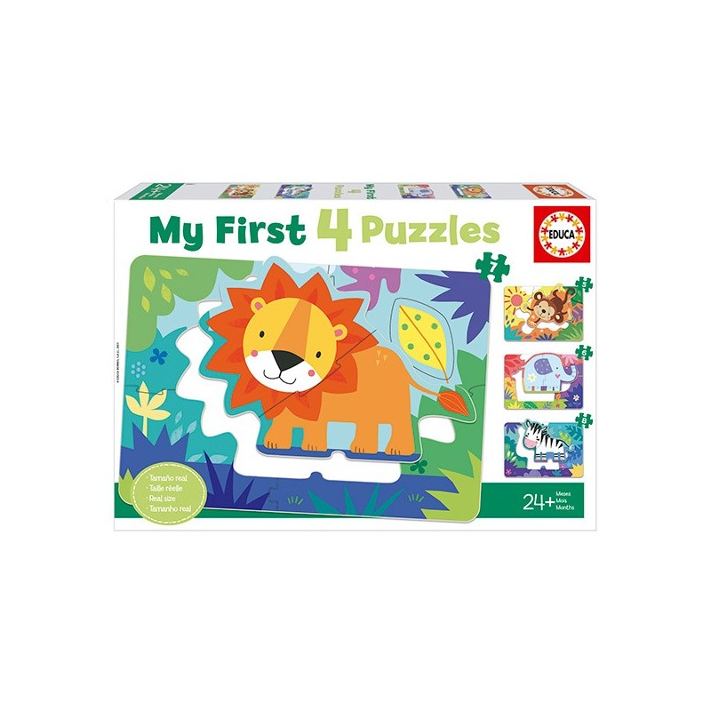 My First 4 Puzles Progresivos Animales Selva de Educa