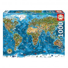 Puzle 1000 Piezas Mapa Maravillas del Mundo