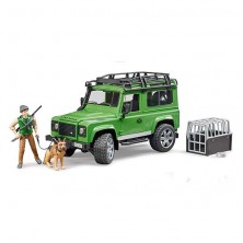 Todoterreno Land Rover Defender con Cazador y Perro Bruder
