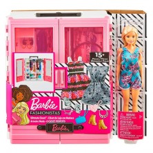 Barbie Armario Fashion con Muñeca y Accesorios