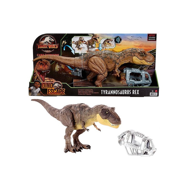 NUEVO Jurassic World Dinosaurio T-Rex pisa y ataca 