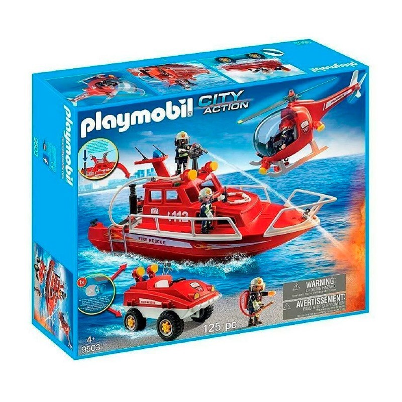 Playmobil Set Bomberos Rescate Marítimo