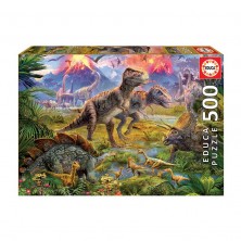 Puzle 500 Piezas Encuentro Dinosaurios