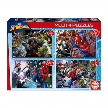Multipack 4 Puzles Progresivos Spiderman