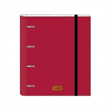 Carpeta Roja 4 Anillas con Hojas