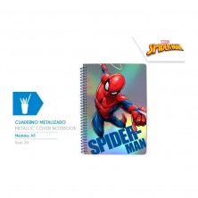 Libreta A5 Metalizada Spiderman