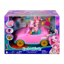 Enchantimals Muñeca con Coche Bunnymobile