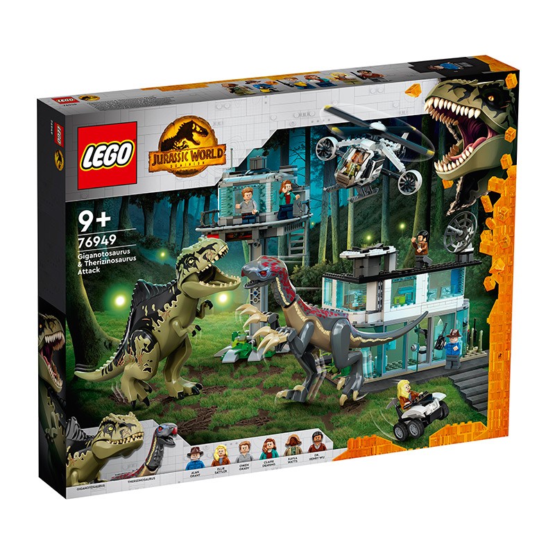 Más lejano Ser amado Ostentoso Lego Jurassic World Ataque Giganotosaurus y Therizinosaurio 76949