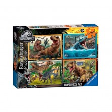Set 4 Puzles Jurassic World 4 x 100 Piezas