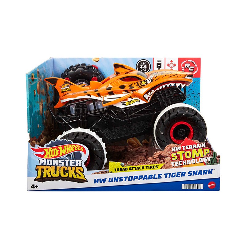 Hot Wheels Coche RC Monster Truck de Mattel