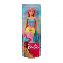 Barbie Sirena Básica Pelo Rosa