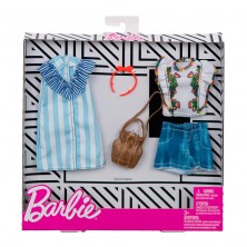 Barbie Pack 2 Vestidos con Accesorios de moda