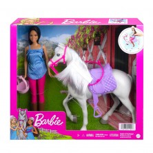 Muñeca Barbie con Caballo Blanco
