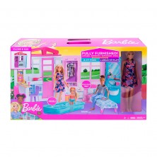 Casa con Muñeca Barbie