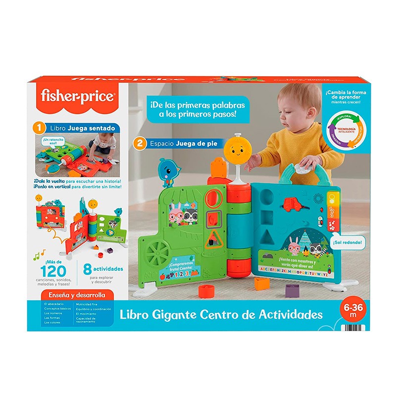 Fisher-Price Alfombra de juegos grande para bebés y niños pequeños con  luces musicales, vehículos y juguetes para bebés