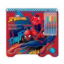 Libreta Colorear con Rotuladores Spiderman