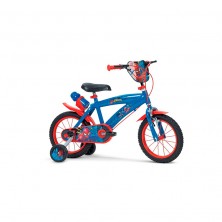 Bicicleta Spiderman 14" azul y roja