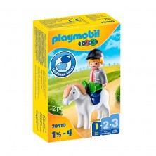 Playmobil 1.2.3 Niño con Poni 70410