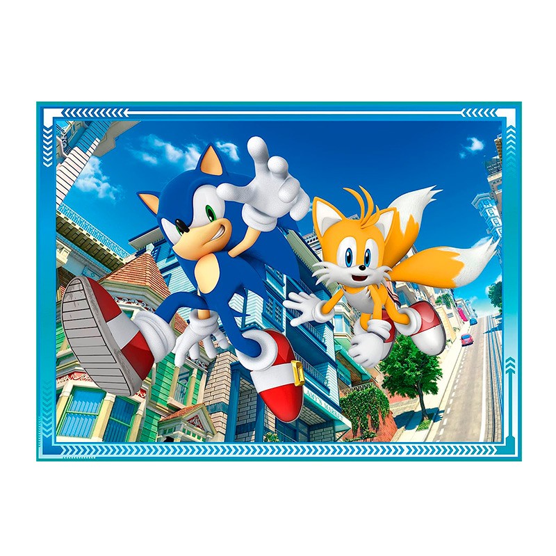 Puzles Progresivos 4 en 1 Sonic de Clementoni