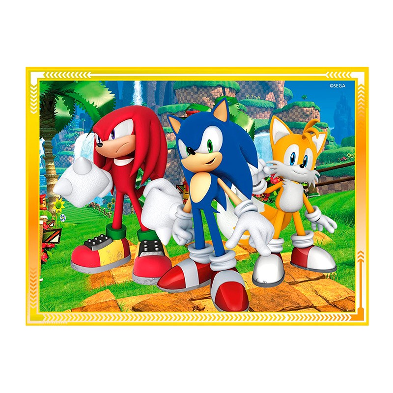 Puzles Progresivos 4 en 1 Sonic de Clementoni