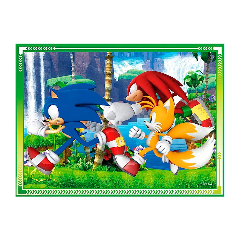 Puzles Progresivos 4 en 1 Sonic de Clementoni