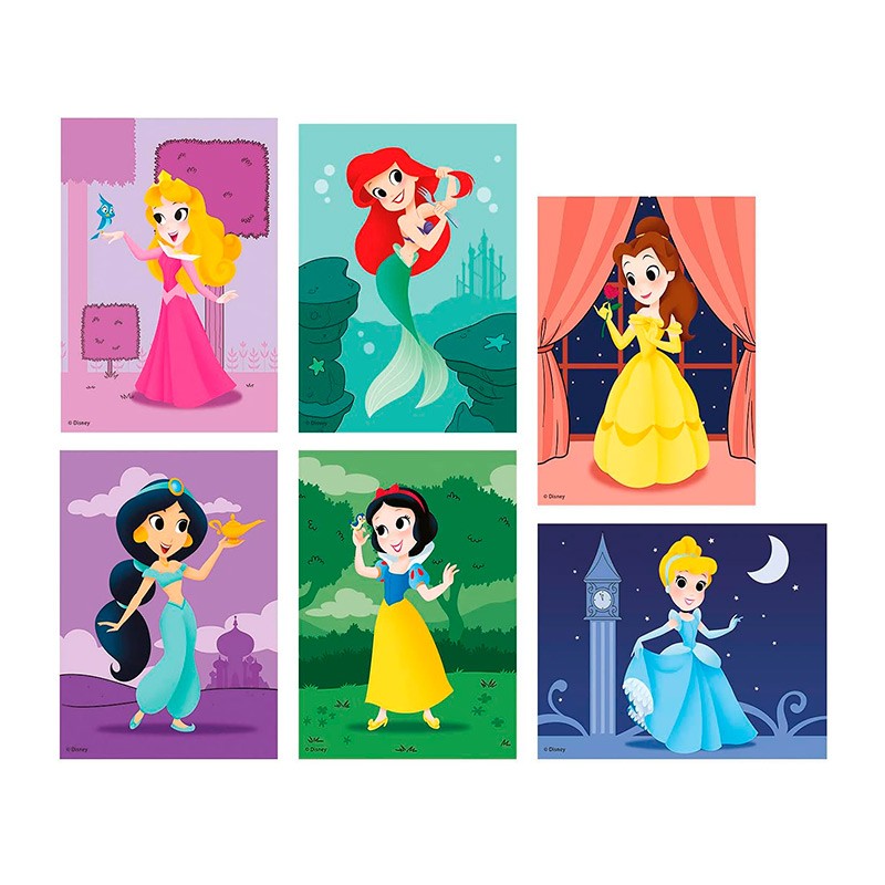 Puzle 12 Cubos Disney Princess de Clementoni
