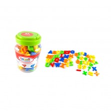 Bote con Letras y Números Magnéticos 5 cm