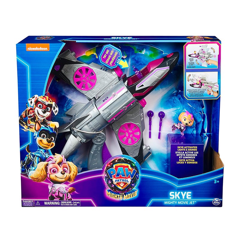 Paw Patrol, Chase - Coche de juguete 2 en 1 con motocicleta, luces, sonidos  y figura de acción, juguetes para niños a partir de 3 años