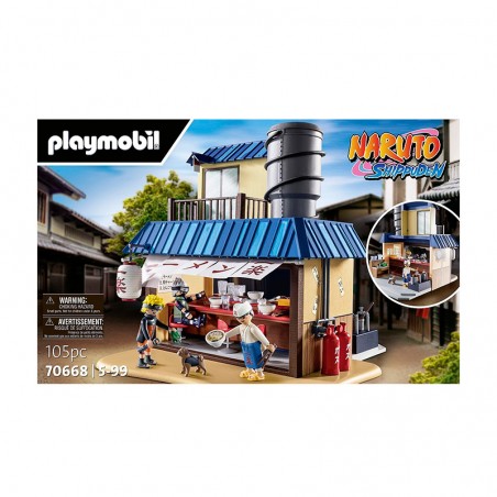 PLAYMOBIL - 70668 - Restaurant Ramen Ichiraku - Naruto - 105 pièces blanc -  Playmobil