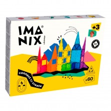 Juego Construcción Magnético Imanix 60 Piezas
