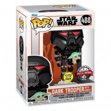Funko Pop Figura Dark Trooper con Baby Yoda