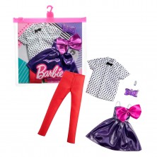 Pack 2 Vestidos con Accesorios Barbie y Ken