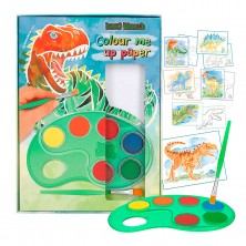 Top Model Láminas para Colorear con Acuarelas Dino World